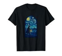 Sherlock Holmes Détective Britannique sous Une Nuit Etoilée T-Shirt Graphique avec Valeur