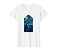 Sherlock Holmes Détective Britannique sous Une Nuit Etoilée T-Shirt Graphique avec Valeur