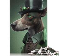 Sherlock Holmes Dog Puzzles 1000 Pieces Cadeau Unique Jeu Éducatif Défi Jouet À De Qualité Supérieure Peinture Art pour Adultes Et Enfants À Partir De 14 Ans 1000pcs (75x50cm)