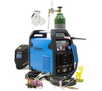 Sherman - DIGITIG 208 MULTI - Poste à souder combiné 4 en 1 - WIG DC Inverter 200 A - Avec casque de soudage, réducteur de pression et équipement professionnel - TIG HF, Puls Bestschweissen.de