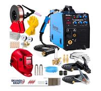 Sherman DUALMIG 210 S4 - poste a souder MIG avec gaz et à fil fourré 3en1 - MMA, TIG-LIFT et FLUX - 200A IGBT - Poste MIG avec 2T/4T et soudobrasage - Torche MIG/MAG MB15 (3m) - Kit professional