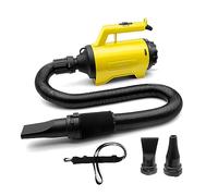 Shernbao souffleur Voiture et Moto 1200W 230V - Sécheur haute puissance, Souffleur de jardin - Appareil de séchage automobile (Jaune)