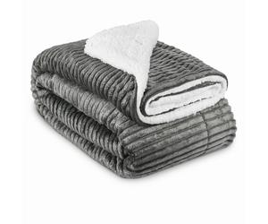 Sherpa CâlineEffet Fouet XXL Anthracite Elisa 220x240cm