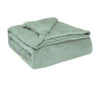 Sherpa Canape Couverture Polaire 130x160cm, Epaisse Warm Plaid Blanket,, -, , Vert d'eau