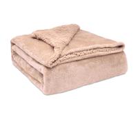 Sherpa Canape Couverture Polaire 220x240cm, Épaisse Warm Plaid Blanket Briebe