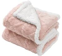 Sherpa Douce et Floue 3D, Couverture Moelleuse Réversible pour Bébé, Tout-Petits Garçons et Filles, Berceau, Poussette, Sieste, Extérieur (Rose, 76x101cm)