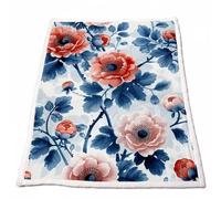 Sherpa Polaire Couverture Canapé Flower Plaid Automne Chaude et épaisse Douce Confortable 150x130 cm pour Canapé Lire Chambre Literie Extérieur Voyage, Decoration Maison Cadeau Femme (Arbre) Model1876