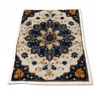 Sherpa Polaire Couverture Mandala Couverture Lestée Adulte Chaude Douce Confortable Rétro Plaid Canape Grande Taille 60”x50” pour Plaid Automne Hiver Lit Canapé Outdoor Voyage Cadeau Femme Model-0597