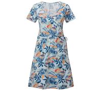 Sherpa - Women's Neha Faux Wrap Dress - Robe - XXL - seaport blue / peacock