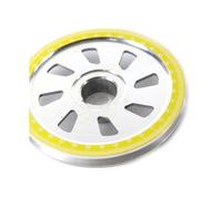 SherryBerg Jaune Compatible avec Empi 9114 Compatible avec VW Beetle Bug Vilebrequin en aluminium Poulie de taille standard avec trous et marques de calage rouges Qualité