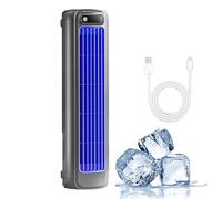 Sherum Rafraichisseur D'air Portable, Briza Ac, Climatiseur Brizac, Refroidisseur D'air Portable Festberg Cooling Ace, Ventilateur Sans Pales, Climatiseur Silencieux à 3 Vitesses (1 pièce Gris)