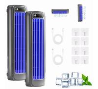 Sherum Rafraichisseur d'Air,Rafraichisseur d'Air Silencieux,Mini Climatiseur Portable,Shirem Serum Cooling Ace 3.0,3 Vitesses,Avec Affichage Led,Rechargeable,Convient Pour La Maison (Gris*2)
