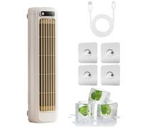 Sherum Rafraichisseur D'air Silencieux, Cooling Ace 3.0, Mini Climatiseur Portable, Avec Affichage Led, Rechargeable, pour Chambre, Bureau, Maison, Restez Au Frais En Été (Blanc)