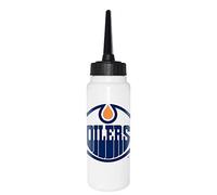 Sherwood NHL Gourde 1000 ml Edmonton Oilers pour le hockey sur glace, bouteille de sport avec logo NHL Club, paille souple en silicone