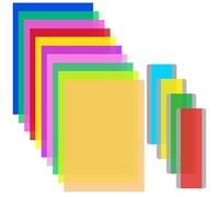 Sheryl&Rain 14 PCS Règle de Lecture A4, Regle de Lecture pour Dyslexie, Bande de Lecture, Guidée Bandes de Surbrillance Colorées Lecture des Règles de Suivi pour Enfants, Enseignants