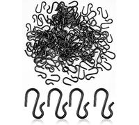 Sheryl&Rain Petit Crochet en S Metal,120 Pièces Mini Crochet Noir,Crochet Suspension en S Fermé,Mini S Crochets Connecteurs pour Bijoux Plante Bricolage Porte-Clés Lumineuse Ornement Décoratif