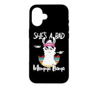 She's a Bad Momma Llama - Mama Funny - Vintage Mom Gift Coque pour iPhone 16