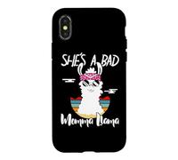 She's a Bad Momma Llama - Mama Funny - Vintage Mom Gift Coque pour iPhone X/XS