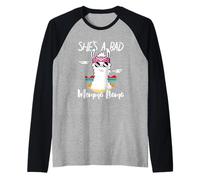 She's a Bad Momma Llama - Mama Funny - Vintage Mom Gift Manche Raglan