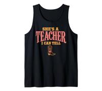 She's A Teacher I Can Tell Western Back to School Débardeur