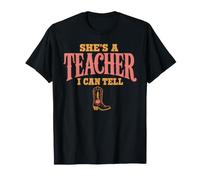 She's A Teacher I Can Tell Western Back to School T-Shirt