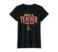 She's A Teacher I Can Tell Western Back to School T-Shirt Graphique avec Valeur