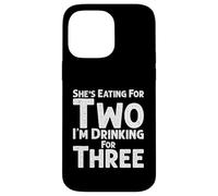 « She's Eating for Two I'm Drinking for Three », « New Baby Reveal » Coque pour iPhone 14 Pro Max