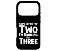 « She's Eating for Two I'm Drinking for Three », « New Baby Reveal » Coque pour iPhone 17 Pro