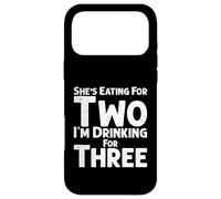 « She's Eating for Two I'm Drinking for Three », « New Baby Reveal » Coque pour iPhone 17 Pro Max