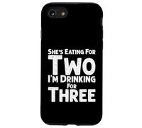 « She's Eating for Two I'm Drinking for Three », « New Baby Reveal » Coque pour iPhone SE (2020) / 7/8
