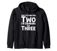 « She's Eating for Two I'm Drinking for Three », « New Baby Reveal » Sweat à Capuche