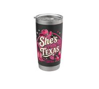 She's From Texas I Can Tell Western Coquette Texan Gobelet isotherme en acier inoxydable double paroi
