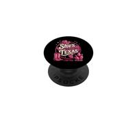 She's from Texas I Can Tell Western Coquette Texan PopSockets PopGrip Adhésif