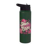 She's From Texas I Can Tell Western Coquette Texan Stainless Steel Insulated Water Bottle
