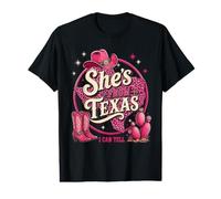 She's from Texas I Can Tell Western Coquette Texan T-Shirt Graphique avec Valeur