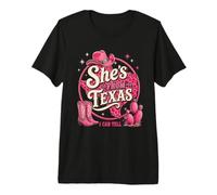 She's from Texas I Can Tell Western Coquette Texan T-Shirt Haut de Gamme