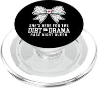 She's Here for The Dirt Drama Race Night Queen PopSockets PopGrip pour MagSafe