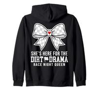 She's Here for The Dirt Drama Race Night Queen Sweat à Capuche