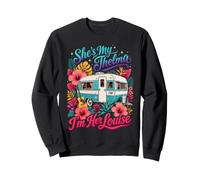 Shes My Thelma Im Her Louise Rétro Camper Femme Sweatshirt