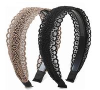 She's Shining Bandeaux En Dentelle - Floraux, Lot De 2 (Noir, Marron)