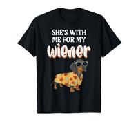 Shes with Me for My Dog Funny Teckel Inappropriate Men T-Shirt