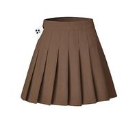 Shestellar Jupe plissée courte extensible pour femme, uniforme de pom-pom girl, taille haute, mini jupe trapèze, Taille L
