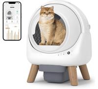 SHETAZ Litière autonettoyante, bac à litière automatique pour plusieurs chats, robot avec contrôle par application, double protection de sécurité, élimination des déchets sans odeur, sacs poubelle