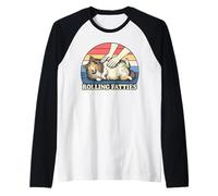 Shetland Sheepdog Rolling Fatties Jeu de Mots pour Amoureux des Chiens Manche Raglan