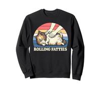 Shetland Sheepdog Rolling Fatties Jeu de Mots pour Amoureux des Chiens Sweatshirt