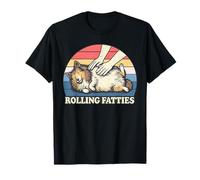 Shetland Sheepdog Rolling Fatties Jeu de Mots pour Amoureux des Chiens T-Shirt