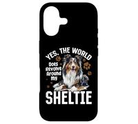Shetland Sheepdog Sheltie - Yes The World Does Revolve Coque pour iPhone 17
