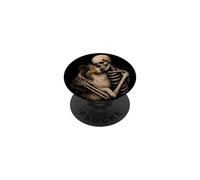Shetland Sheepdog Squelette câlin Gothique Chien Halloween Sheltie PopSockets PopGrip Adhésif