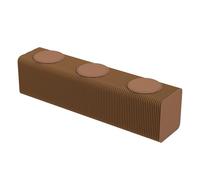 SHEUAO Banc Pliant avec Coussin en Polyuréthane,Tabouret Accordéon en Papier,Forte Capacité De Charge, Une Place Peut Supporter 200 Kg,pour La Maison,Le Bureau,Les Fêtes Brown-3seats