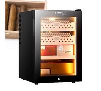 SHEUAO Cave A Cigare,50L Humidificateur Cigare,Armoire À Cigares Thermostatique Électrique,Boîte D'humidification De Cigares,Plage D’Humidité 60 À 80% A